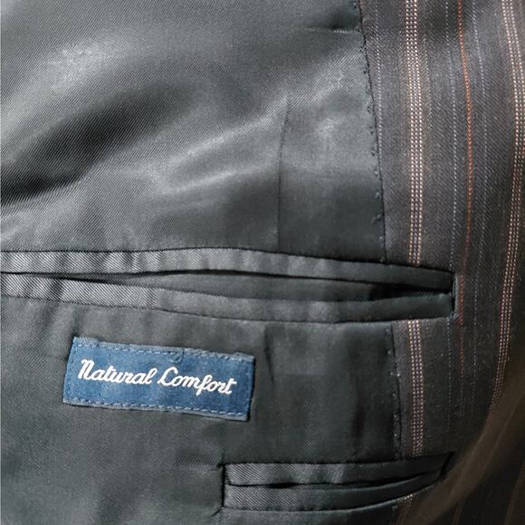 Canali Mens Sport Coat EU50 40R Wool Charcoal Gray Pinstripe Blazer Jacket Italy - Picture 10 of 11